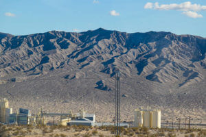 Viewing the Sierra Nevada desert Mountains and Nevada Test Site